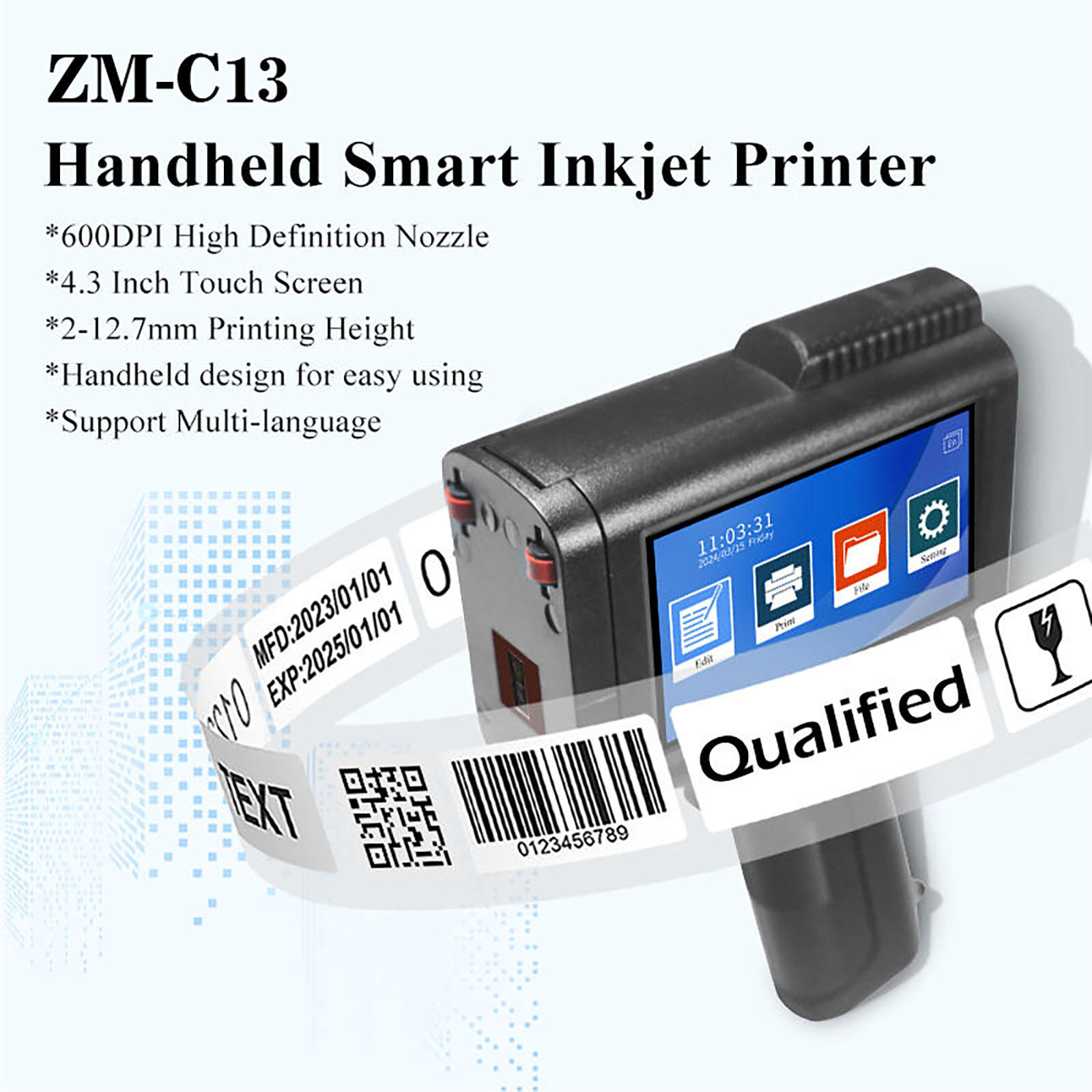 ZM-C13 12,7 mm El Tipi Mürekke - Barcode Printer incelemesi ve fiyatı